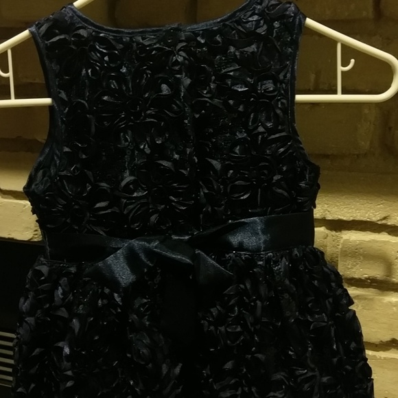 Beautiful dark blue flower sequin dress - Picture 2 of 4